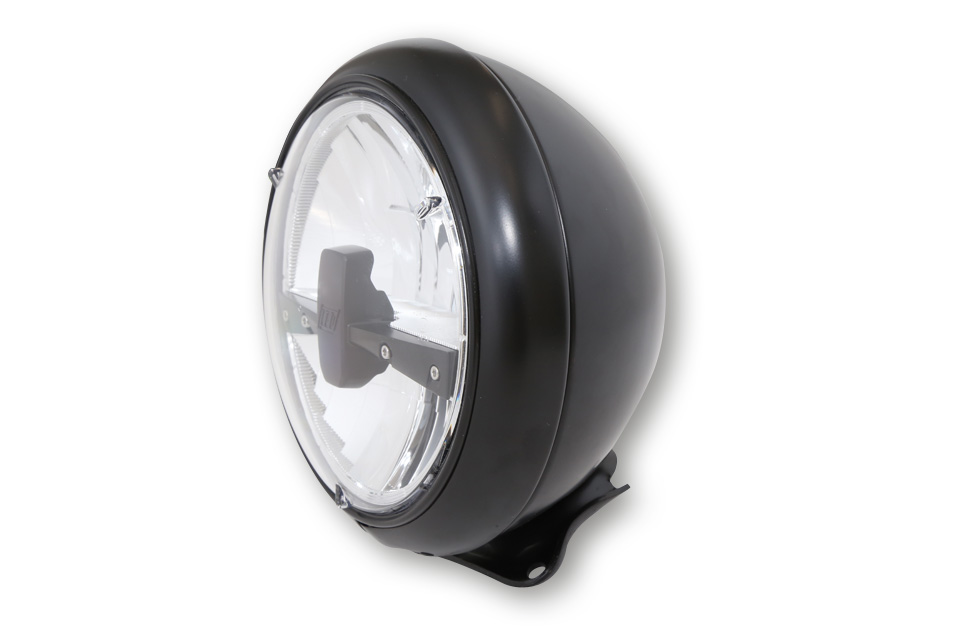 HIGHSIDER LED Scheinwerfer FLAT TYP 9 mit Standlichtring schwarz seitliche Bef