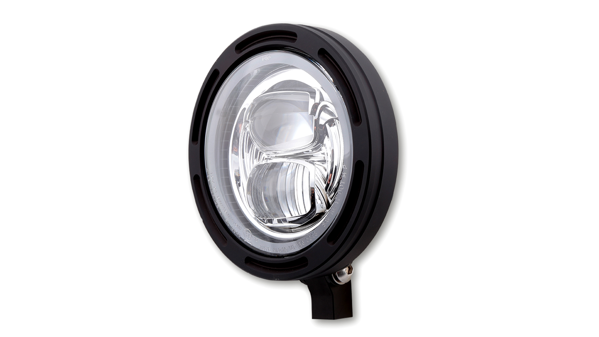 HIGHSIDER LED Scheinwerfer FLAT TYP 9 mit Standlichtring schwarz seitliche Bef