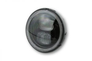 HIGHSIDER LED huvudstrålkastarinsats TYP 7 med positionsljusring, rund, svart, 5 3/4 tum