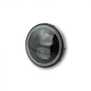 HIGHSIDER LED huvudstrålkastarinsats TYP 7 med positionsljusring, rund, svart, 5 3/4 tum