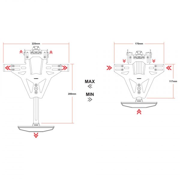 highsider AKRON-RS PRO für KTM 1290 SuperDuke R 20-, inkl. Kennzeichenbeleuchtung